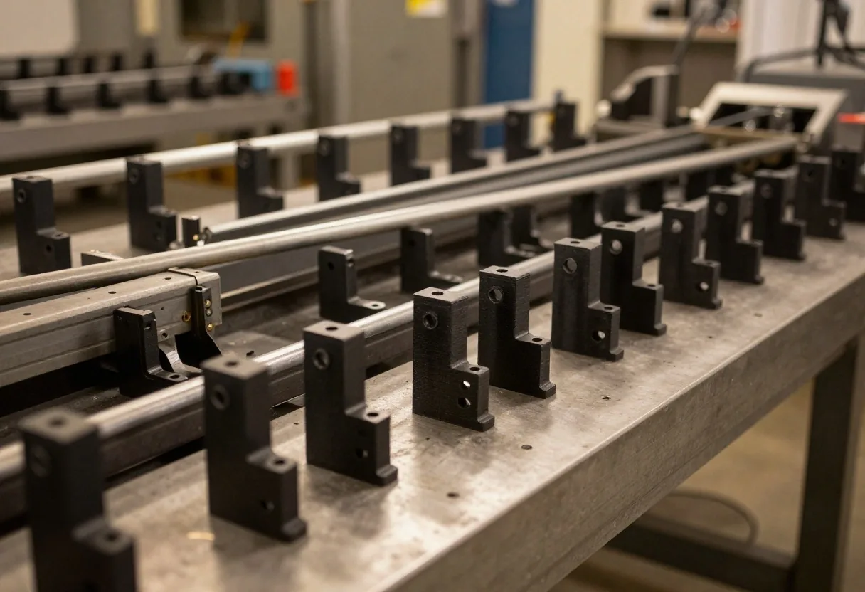 Soportes y fixtures impresos en 3D para línea de producción